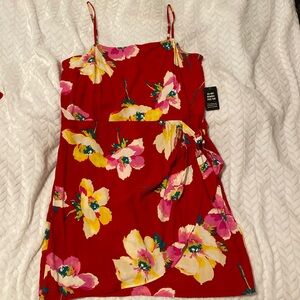 Red Floral Printed Dress